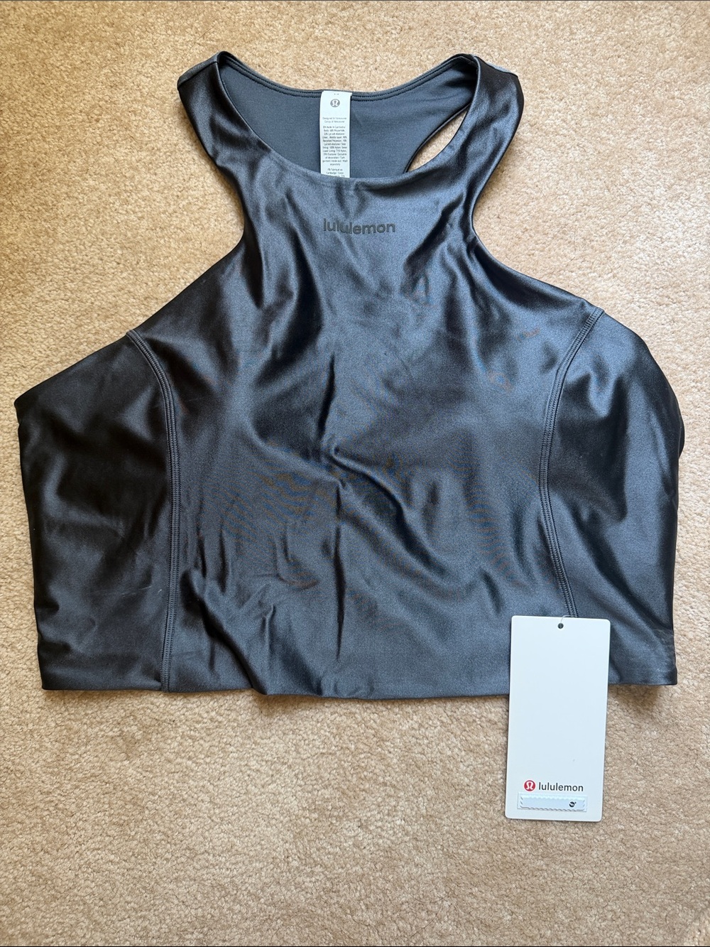 Lululemon Racerback Sports Bra Tank - Grey/Coal